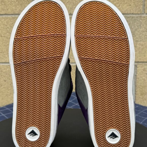 Rare VTG Emerica The Mob Black/Purple Suede skateboarding sneaker shoes Size 9 - Picture 10 of 11